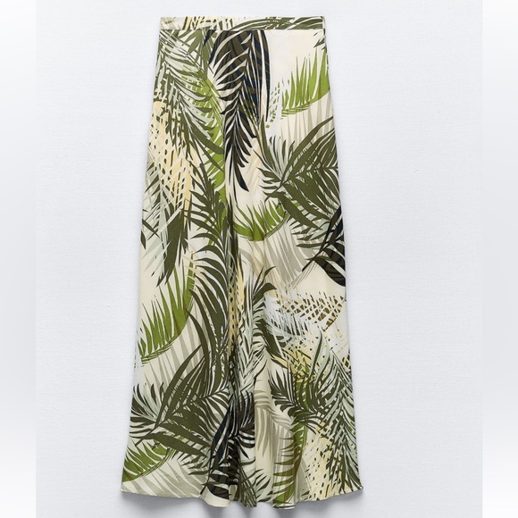 ZARA TROPICAL PRINT MIDI SKIRT - Picture 8 of 8